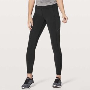 Lululemon Speed Up Tight Women’s Size 10 Black Leggings 28” Luxtreme Yoga Pocket